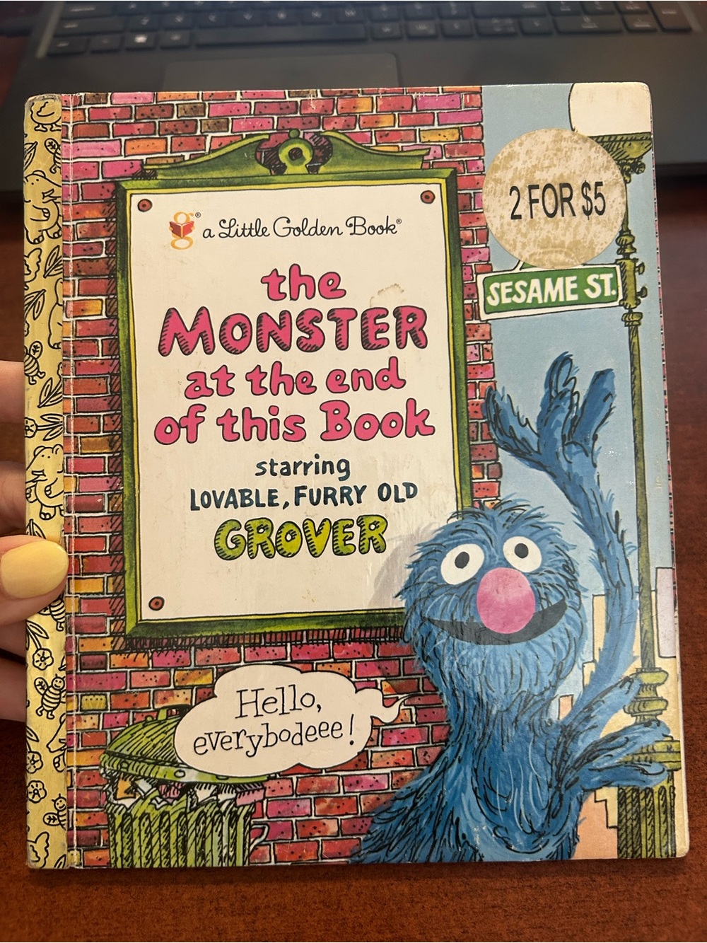 Sesame Street The Monster at the End of This Book Grover Little Golden Book